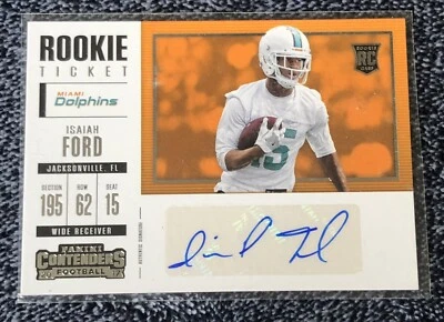 2017 Contenders Isaiah Ford AUTO DOLPHINS - Image 1 of 2