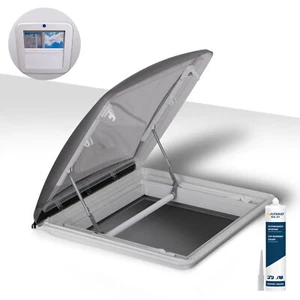 roofSTAR 4 Dachfenster 40x40 Wohnmobil Wohnwagen Dachluke inkl. Dichtmasse - Picture 1 of 6