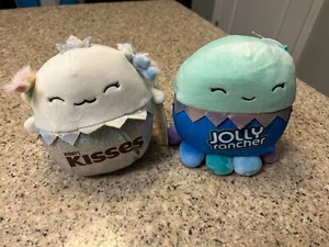 Squishmallows 5" Nattie The Axolotl Hershey Kiss & Jolly Rancher Lot of 2 NEW - Picture 1 of 1