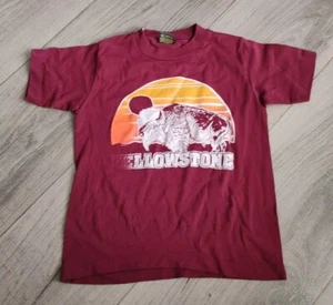 Vintage Jerzees by Russell Small 6-8 Youth Made In The USA Yellowstone Themed - Picture 1 of 6