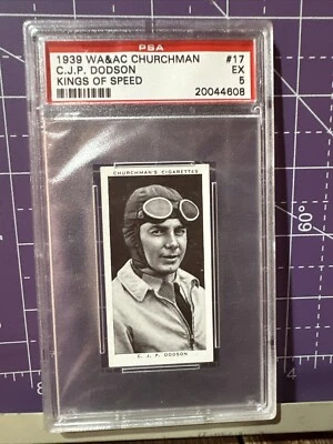 1939 Churchman's King of Speed #17 CJP Dodson graded PSA 5 - Image 1 of 2