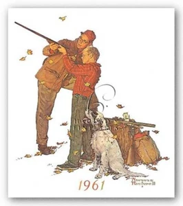 IMPRESIÓN ARTÍSTICA Objetivo cuidadoso por Norman Rockwell Imagen Tamaño 16 x 18 - Imagen 1 de 1
