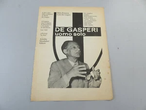 Pubblicità su pagina originale anni 60 libro DE GASPERI uomo solo - Imagen 1 de 3