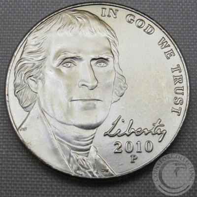 2010 P SATIN FINISH JEFFERSON NICKEL BU **MAKE AN OFFER** - Image 1 of 3