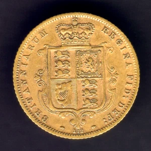 Great Britain. 1873 Half Sovereign.. Die 112.. aVF/F+ - Trace Lustre - Picture 1 of 2