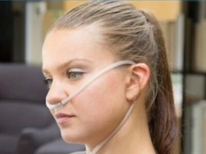 Erwachsene Nasenkanüle gebogene Zinken Dual Lumen 1,25 m Tube - Bild 1 von 2