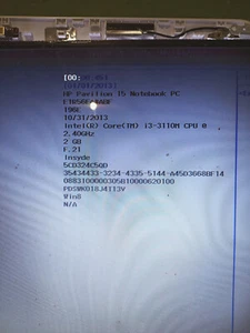 HP 15-E  HP 15-E041SF carte mère INTEL CORE I3-3110 CPU 2.40 GHZ - Imagen 1 de 8