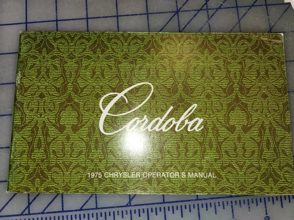 1975 Chrysler Cordoba Owners Manual Original - Image 1 of 1
