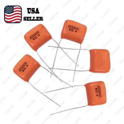 Condensador de película tonal 5 piezas 0,022uf (223J) 630 V para guitarra/bajo/amplificador Foto 1 de 4