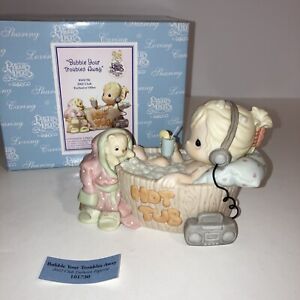 Precious Moments 101730 “BUBBLE YOUR TROUBLES AWAY” Girl In Bathtub Exclusive