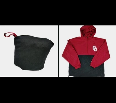 Champion Oklahoma Sooners Pullover Grande Embalable Chaqueta de Lluvia Sudadera con Capucha Ligera Foto 1 de 4