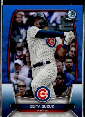 2023 Bowman Chrome #16 Seiya Suzuki Blue Refractor #/150 Chicago Cubs - Image 1 of 2