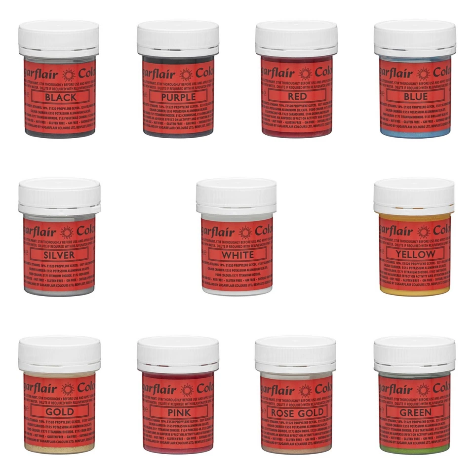 Sugarflair Edible Glitter Paint Colourful Icing Cake Decorating & Sugarcraft 35g - Image 1 of 1