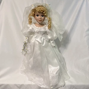 Victorian Beauty blond 20 Zoll Porzellan Braut Puppe - Bild 1 von 3