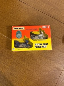Rare Brand New Matchbox Electra Glide Police Bikes Set Series 3 Harley Davidson - Picture 1 of 4