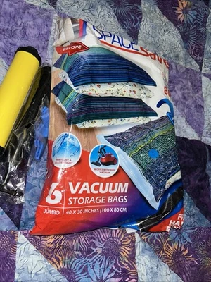 Bolsas de almacenamiento al vacío Spacesaver Premium Jumbo 40x30 pulgadas bomba manual nunca abierta Foto 1 de 4