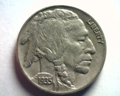 1935 BUFFALO NICKEL EXTRA FINE /ABOUT UNCIRCULATED XF/AU ORIGINAL EF/AU 99c SHIP - Image 1 of 2
