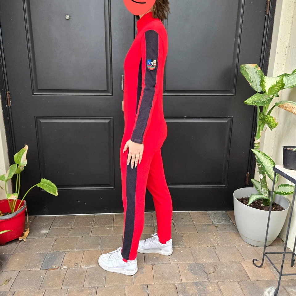 De Colección Ralph Lauren Polo Rojo Negro Chándal Atlético Traje de Gato Mono Ropa Deportiva Foto 1 de 4