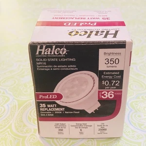 Halco 35-Watt MR16NFL6 830 81044 GU5.3 Bi-Pin Dimmable Narrow Flood Bulb ProLED - Picture 1 of 7
