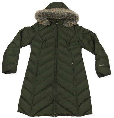 Chaqueta Parka Eddie Bauer Acolchada de Piel Sintética Con Capucha Cremallera Completa M Foto 1 de 4