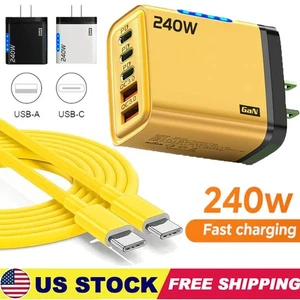 240W Supe Fast Charging USB Type C Wall Charger For Samsung iPhone Android Phone - Picture 1 of 24