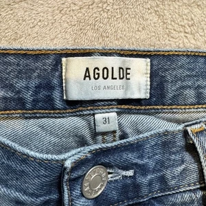 Agolde 90s Pinch Waist Jeans Blue Straight Leg Size 31 Womens Denim - Picture 1 of 8