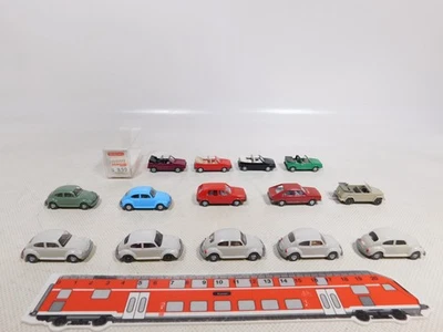 Wiking 1:87 H0 14X Volkswagen VW Käfer 1300 Cabrio Golf Passat 181 #EG805-1 - Immagine 1 di 4