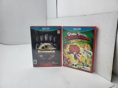 2 LOT MINT NEW Wii U Games Giana Sisters  & Brunswick pro bowling in red cases - Image 1 of 2