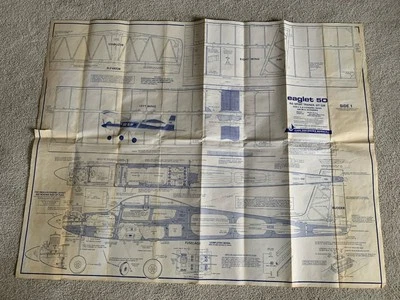 Carl Goldberg Model Airplane Plans (RC): EAGLET 50 - Original, not a reprint - Image 1 of 4