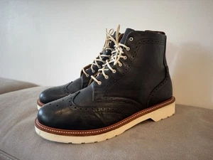 BEAUTIFUL DR.MARTENS BENTLEY DARK NAVY LEATHER Mens Smart BROGUE Boots - UK 10 - Picture 1 of 20