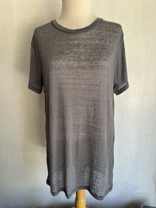 URBAN OUTFITTERS Unisex Gris Grande Ligero Burnout Camiseta Talla Pequeña - Imagen 1 de 5