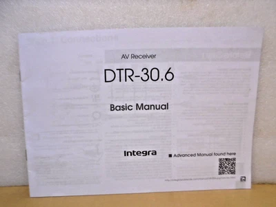 Onkyo Integra DTR-30.6 AV Receiver Basic Manual - Image 1 of 4