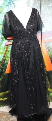 VESTIDO DE CÓCTEL LENTEJUELAS, NEGRO PLUS 16W (NUEVO CON ETIQUETAS) Foto 1 de 4