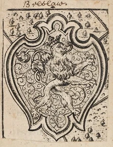 Wappen von Breslau, Wroclaw, Radierung Barock Tiere Unbekannt (17.Jhd) - Bild 1 von 5