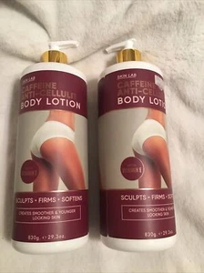 2 bottles lot of skin lab caffeine anti cellulite body lotion 29.3 oz  - Picture 1 of 3