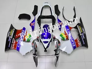 Fit for 2000-02 ZX6R/ 05-08 ZZR600 EUROBET Black White ABS Injection Fairing Kit - Foto 1 di 6