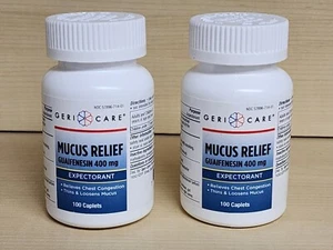 Lot Of 2 Gericare MUCUS Relief CAPLETS 400mg 100CT Exp 07/2025 - Picture 1 of 2