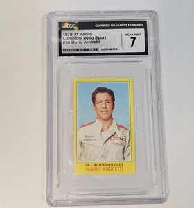 1970-71 Panini Campioni Dello Sport #56 Mario Andretti 2nd Yr CGC 7 - Picture 1 of 2