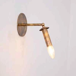 Brass Cylinder Wall Sconce - Italian Brass Sconces - Italian Light - Mid Century - Picture 1 of 8