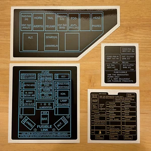 3S Solutions Mitsubishi 3000GT Dodge Stealth Fuse Box Decal Set - Picture 1 of 1