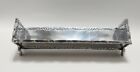 Vintage lHl Pewter Metal Footed Card Display TRAY 10"x3.5 w/Leaves Made in India