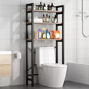 Over The Toilet Storage Rack Shelves Bathroom Organizer Shelf Space Saver 3 Tier - Picture 1 of 8