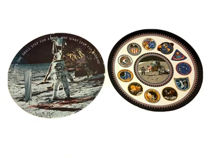2 De Colección Retro Original Texas Ware NASA Apolo Mission Placa de Melamina Misión Espacial - Imagen 1 de 8