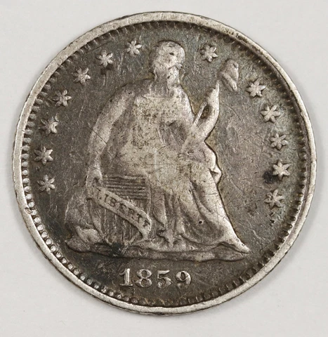 1859-o Liberty Seated Half Dime.  "Perfect" VF.  150065 Cover
