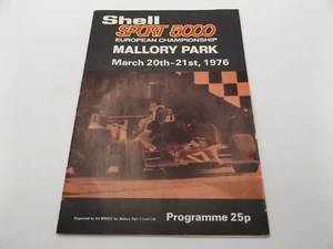 Mallory Park Program 1976 21/3/76 - Shellsport F5000 European - BRSCC - Imagen 1 de 1