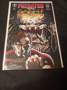 PREDATOR VS MAGNUS ROBOT FIGHTER 1 SIGNED/NUMBERED SEALED HEROES WORLD EXCLUSIVE - Picture 1 of 3