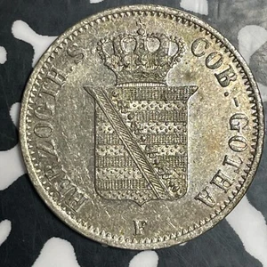 1847-F Germany Saxe-Coburg-Gotha 2 Groschen Lot#JM9052 Silver! High Grade! - Picture 1 of 2