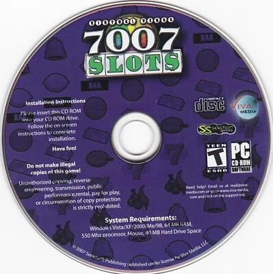 Virtual Vegas 7007 Slots for Windows (Viva Media, 2007, PC CD-ROM) *DISC ONLY* - Image 1 of 2