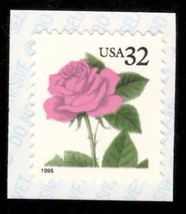 EE. UU. 2492. 32c. Rosa. Bobina individual. Estampillada sin montar o nunca montada. 1995 - Imagen 1 de 1