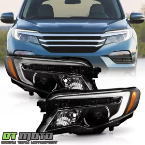 For 2016-2018 Honda Pilot 17-20 Ridgeline Halogen w/ LED DRL Projector Headlight - Picture 1 of 9